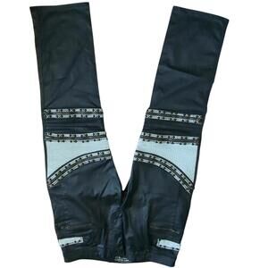 Robin's Jean Men's 38 "The Show" Black White Biker Motorcycle Studs Wings Zipper